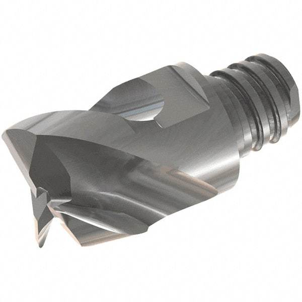 Iscar - MM EA Grade IC08 Carbide End Milling Tip Insert - Uncoated, 2 Flutes, 8mm Cutting Diam, 5mm Depth of Cut, 10mm Extension, 0.02" Cnr Rad, 45° Helix - USA Tool & Supply