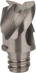 Iscar - MM EA Grade IC08 Carbide End Milling Tip Insert - Uncoated, 3 Flutes, 12.7mm Cutting Diam, 8mm Depth of Cut, 16.5mm Extension, 0.031" Cnr Rad, 45° Helix - USA Tool & Supply