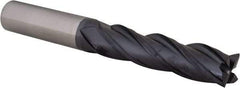 Value Collection - 1/2" Diam, 2" Length of Cut, 1/2" Shank Diam, 4" OAL, 4 Flute Solid Carbide Square End Mill - Single End, Uncoated, Spiral Flute, 30° Helix Angle, Long Length - USA Tool & Supply
