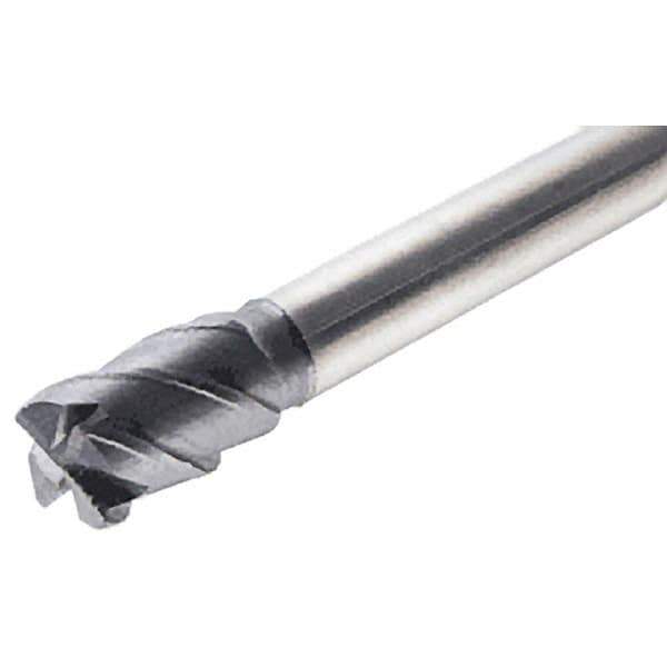 Iscar - 10mm, 4 Flute, Single End, Solid Carbide, 0.5mm Corner Radius End Mill - 130mm OAL, 45° Helix, Right Hand Flute, 15mm LOC, Right Hand Cut, 19.2mm Extended Reach - USA Tool & Supply