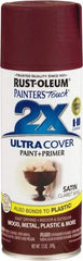Rust-Oleum - Claret Wine, Satin, Enamel Spray Paint - 8 Sq Ft per Can, 12 oz Container, Use on Multipurpose - USA Tool & Supply