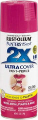 Rust-Oleum - Berry Pink, Gloss, Enamel Spray Paint - 8 to 12 Sq Ft per Can, 13 oz Container - USA Tool & Supply