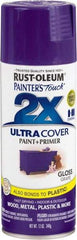 Rust-Oleum - Grape, Gloss, Enamel Spray Paint - 8 Sq Ft per Can, 12 oz Container, Use on Multipurpose - USA Tool & Supply