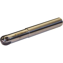 Tool-Flo - 1-5/8" Cut Diam, 1-5/8" Shank Diam, 12" OAL, Indexable Ball Nose End Mill - 4" Head Length, Straight Shank, TBN Toolholder, TBNR 1625, TBRR 1625 Insert - USA Tool & Supply