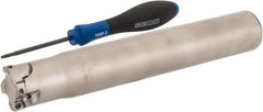 Seco - 1-1/4" Cut Diam, 0.03" Max Depth, 1-1/4" Shank Diam, Cylindrical Shank Indexable High-Feed End Mill - Screw Holding Method, LP.. 06 Insert, R217.21 Toolholder, Through Coolant - USA Tool & Supply