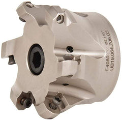 Walter - 3" Cut Diam, 1" Arbor Hole, 3mm Max Depth of Cut, 43° Indexable Chamfer & Angle Face Mill - 6 Inserts, ODM. 0504.., ODH. 0504.. Insert, Series F4080 - USA Tool & Supply
