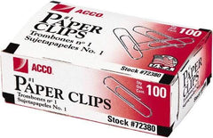 ACCO - 1-3/8" Wide Paper Fastener - Silver - USA Tool & Supply