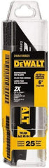 DeWALT - 6" Long x 1" Thick, Bi-Metal Reciprocating Saw Blade - Straight Profile, 14 to 18 TPI, Toothed Edge - USA Tool & Supply