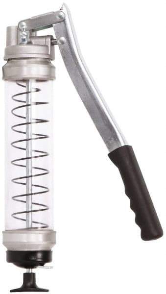 PRO-LUBE - 10,000 Max psi, Rigid Lever Grease Gun - 14 oz (Cartridge) Capacity, 1/8 Thread Outlet, 28 Strokes per oz, Bulk, Cartridge, Filler Pump & Suction Fill, Includes 4 Jaw Coupler with Ball Check - USA Tool & Supply