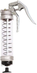 PRO-LUBE - 5,000 Max psi, Flexible & Rigid Pistol Grease Gun - 14 oz (Cartridge) Capacity, 1/8 Thread Outlet, 40 Strokes per 0.07 oz, Bulk, Cartridge & Suction Fill - USA Tool & Supply