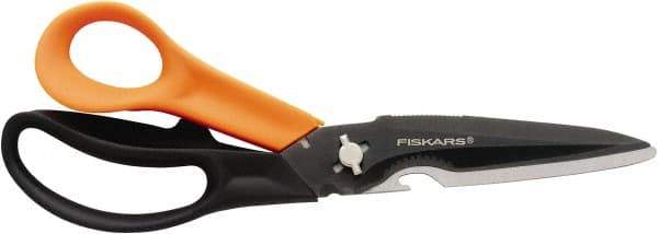 Fiskars - 4-1/2" LOC, 9" OAL Scissors - Dual Composite Handle, For General Purpose Use - USA Tool & Supply