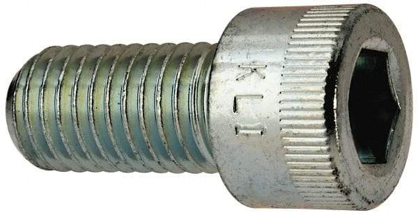 Made in USA - 5/8-11 UNC Hex Socket Drive, Socket Cap Screw - Alloy Steel, Zinc-Plated Finish, Fully Threaded, 1-1/4" Length Under Head - USA Tool & Supply