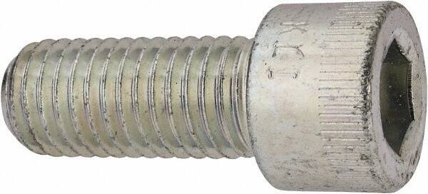 Made in USA - 5/8-11 UNC Hex Socket Drive, Socket Cap Screw - Alloy Steel, Zinc-Plated Finish, Fully Threaded, 1-1/2" Length Under Head - USA Tool & Supply
