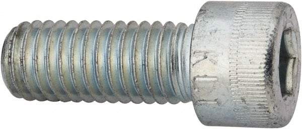 Made in USA - 1/2-13 UNC Hex Socket Drive, Socket Cap Screw - Alloy Steel, Zinc-Plated Finish, Fully Threaded, 1-1/4" Length Under Head - USA Tool & Supply
