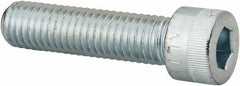 Made in USA - 1/2-13 UNC Hex Socket Drive, Socket Cap Screw - Alloy Steel, Zinc-Plated Finish, Fully Threaded, 2" Length Under Head - USA Tool & Supply
