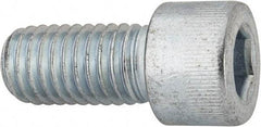 Made in USA - 1/2-13 UNC Hex Socket Drive, Socket Cap Screw - Alloy Steel, Zinc-Plated Finish, Fully Threaded, 1" Length Under Head - USA Tool & Supply