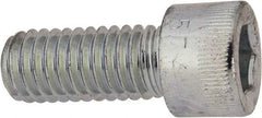 Made in USA - 3/8-16 UNC Hex Socket Drive, Socket Cap Screw - Alloy Steel, Zinc-Plated Finish, Fully Threaded, 7/8" Length Under Head - USA Tool & Supply