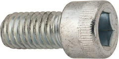 Made in USA - 3/8-16 UNC Hex Socket Drive, Socket Cap Screw - Alloy Steel, Zinc-Plated Finish, Fully Threaded, 3/4" Length Under Head - USA Tool & Supply
