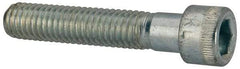 Made in USA - 3/8-16 UNC Hex Socket Drive, Socket Cap Screw - Alloy Steel, Zinc-Plated Finish, Partially Threaded, 2" Length Under Head - USA Tool & Supply