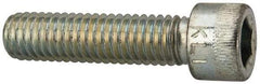 Made in USA - 3/8-16 UNC Hex Socket Drive, Socket Cap Screw - Alloy Steel, Zinc-Plated Finish, Fully Threaded, 1-1/2" Length Under Head - USA Tool & Supply