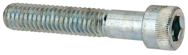 Made in USA - 5/16-18 UNC Hex Socket Drive, Socket Cap Screw - Alloy Steel, Zinc-Plated Finish, Partially Threaded, 1-3/4" Length Under Head - USA Tool & Supply
