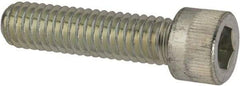 Made in USA - 5/16-18 UNC Hex Socket Drive, Socket Cap Screw - Alloy Steel, Zinc-Plated Finish, Fully Threaded, 1-1/4" Length Under Head - USA Tool & Supply