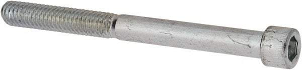 Made in USA - 5/16-18 UNC Hex Socket Drive, Socket Cap Screw - Alloy Steel, Zinc-Plated Finish, Partially Threaded, 3-1/2" Length Under Head - USA Tool & Supply
