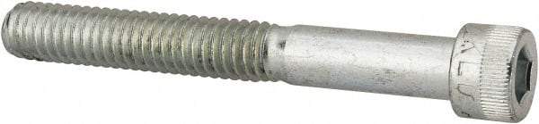 Made in USA - 5/16-18 UNC Hex Socket Drive, Socket Cap Screw - Alloy Steel, Zinc-Plated Finish, Partially Threaded, 2-1/2" Length Under Head - USA Tool & Supply