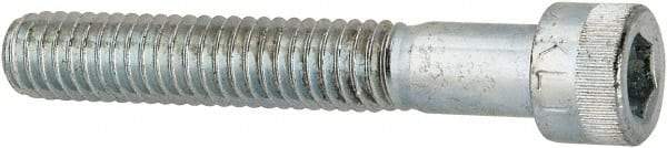 Made in USA - 5/16-18 UNC Hex Socket Drive, Socket Cap Screw - Alloy Steel, Zinc-Plated Finish, Partially Threaded, 2" Length Under Head - USA Tool & Supply