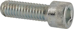 Made in USA - 5/16-18 UNC Hex Socket Drive, Socket Cap Screw - Alloy Steel, Zinc-Plated Finish, Fully Threaded, 1" Length Under Head - USA Tool & Supply