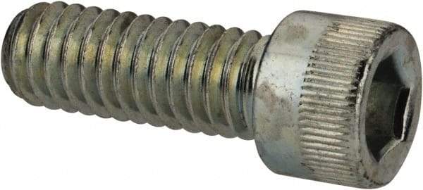 Made in USA - 5/16-18 UNC Hex Socket Drive, Socket Cap Screw - Alloy Steel, Zinc-Plated Finish, Fully Threaded, 7/8" Length Under Head - USA Tool & Supply