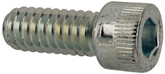 Made in USA - 1/4-20 UNC Hex Socket Drive, Socket Cap Screw - Alloy Steel, Zinc-Plated Finish, Fully Threaded, 5/8" Length Under Head - USA Tool & Supply