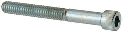 Made in USA - 1/4-20 UNC Hex Socket Drive, Socket Cap Screw - Alloy Steel, Zinc-Plated Finish, Partially Threaded, 2-1/4" Length Under Head - USA Tool & Supply