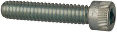 Made in USA - 1/4-20 UNC Hex Socket Drive, Socket Cap Screw - Alloy Steel, Zinc-Plated Finish, Fully Threaded, 1-1/4" Length Under Head - USA Tool & Supply