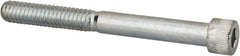 Made in USA - 1/4-20 UNC Hex Socket Drive, Socket Cap Screw - Alloy Steel, Zinc-Plated Finish, Partially Threaded, 2-1/2" Length Under Head - USA Tool & Supply
