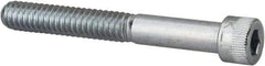 Made in USA - 1/4-20 UNC Hex Socket Drive, Socket Cap Screw - Alloy Steel, Zinc-Plated Finish, Partially Threaded, 2" Length Under Head - USA Tool & Supply