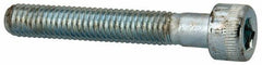 Made in USA - #10-32 UNF Hex Socket Drive, Socket Cap Screw - Alloy Steel, Zinc-Plated Finish, Partially Threaded, 1-1/4" Length Under Head - USA Tool & Supply