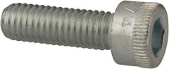 Made in USA - #10-32 UNF Hex Socket Drive, Socket Cap Screw - Alloy Steel, Zinc-Plated Finish, Fully Threaded, 5/8" Length Under Head - USA Tool & Supply