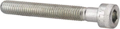 Made in USA - #10-32 UNF Hex Socket Drive, Socket Cap Screw - Alloy Steel, Zinc-Plated Finish, Partially Threaded, 1-1/2" Length Under Head - USA Tool & Supply
