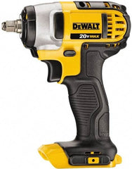 DeWALT - 3/8" Drive 20 Volt Pistol Grip Cordless Impact Wrench & Ratchet - 2,300 RPM, 0 to 2,700 BPM, 130 Ft/Lb Torque, Lithium-Ion Batteries Not Included - USA Tool & Supply