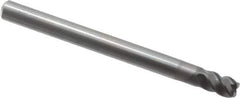 OSG - 3/16", 4 Flute, Single End, Solid Carbide, 0.03" Corner Radius End Mill - 2-1/4" OAL, 45° Helix, 3/16" LOC, 1/2" Extended Reach - USA Tool & Supply