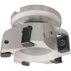 Iscar - 10 Inserts, 200mm Cut Diam, 60mm Arbor Diam, 16.3mm Max Depth of Cut, Indexable Square-Shoulder Face Mill - 0/90° Lead Angle, 63mm High, H490 AN.X 17 Insert Compatibility, Series Helido - USA Tool & Supply