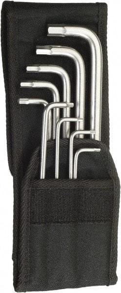 Wera - 9 Piece L-Key Hex Key Set - Hex Range 3/32 to 3/8", Stainless Steel - USA Tool & Supply