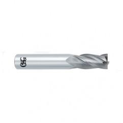 1/2 Dia. x 3 Overall Length 4-Flute Square End Solid Carbide SE End Mill-Round Shank-Center Cutting-Uncoated - USA Tool & Supply