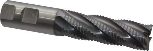 Niagara Cutter - 1" Diam, Coarse Pitch, 3" LOC, 5 Flute Cobalt Roughing Square End Mill - TiCN Finish, 5-1/2" OAL, 1" Shank Diam, Single End, 30° Helix - USA Tool & Supply