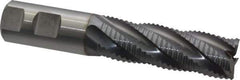 Niagara Cutter - 1" Diam, Coarse Pitch, 3" LOC, 5 Flute Cobalt Roughing Square End Mill - TiCN Finish, 5-1/2" OAL, 1" Shank Diam, Single End, 30° Helix - USA Tool & Supply