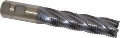 Niagara Cutter - 1" Diam, Coarse Pitch, 4" LOC, 5 Flute Cobalt Roughing Square End Mill - TiCN Finish, 6-1/2" OAL, 1" Shank Diam, Single End, 30° Helix - USA Tool & Supply