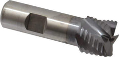 Niagara Cutter - 1" Diam, Coarse Pitch, 3/4" LOC, 5 Flute Cobalt Roughing Square End Mill - TiCN Finish, 3" OAL, 3/4" Shank Diam, Single End, 30° Helix - USA Tool & Supply