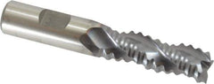 Niagara Cutter - 5/8" Diam, Coarse Pitch, 1-5/8" LOC, 3 Flute Cobalt Roughing Square End Mill - TiCN Finish, 3-3/4" OAL, 5/8" Shank Diam, Single End, Centercutting, 36° Helix - USA Tool & Supply