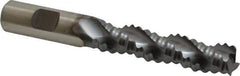 Niagara Cutter - 5/8" Diam, Coarse Pitch, 2-1/2" LOC, 3 Flute Cobalt Roughing Square End Mill - TiCN Finish, 4-5/8" OAL, 5/8" Shank Diam, Single End, Centercutting, 36° Helix - USA Tool & Supply
